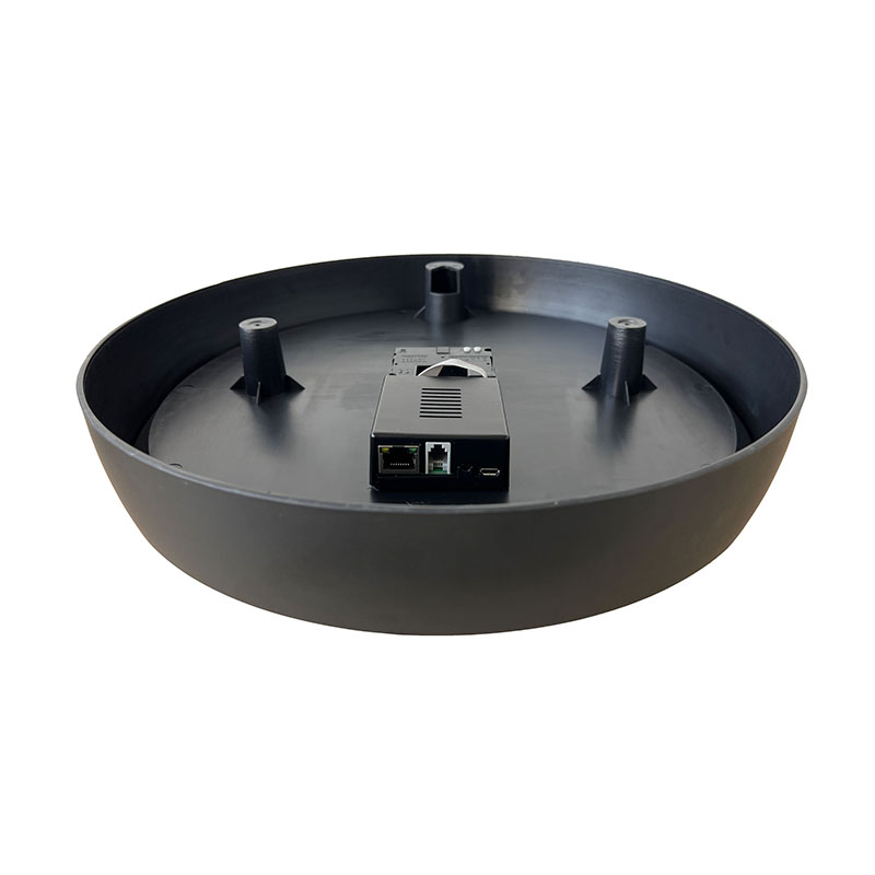 Relógio analógico de parede redondo preto de 13,7